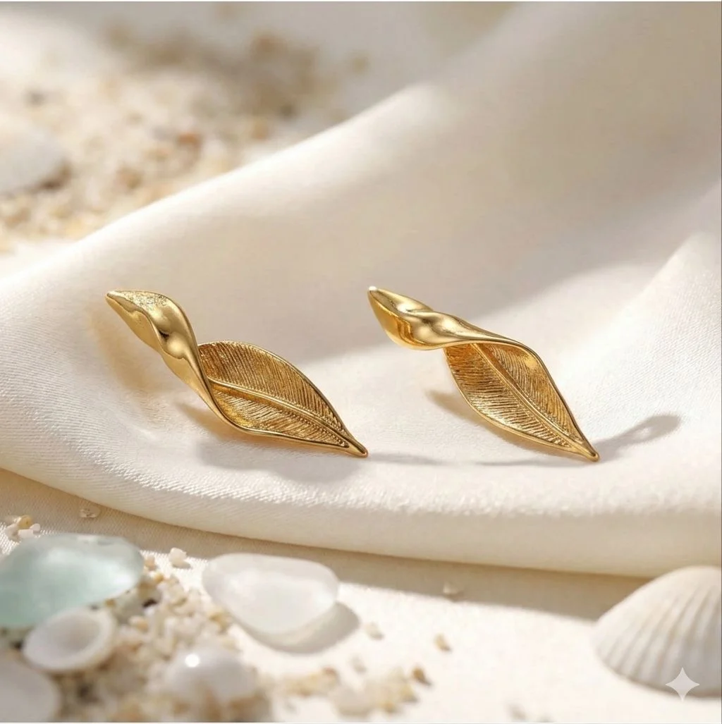 Timeless Leaf Studs