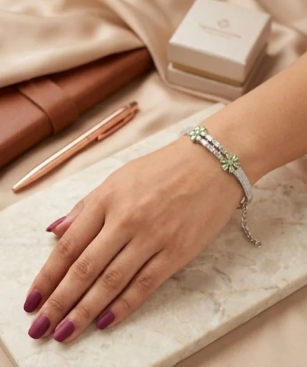 The Mint Petal Duet Bracelet