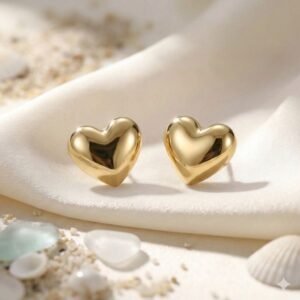 Golden Heart Studs